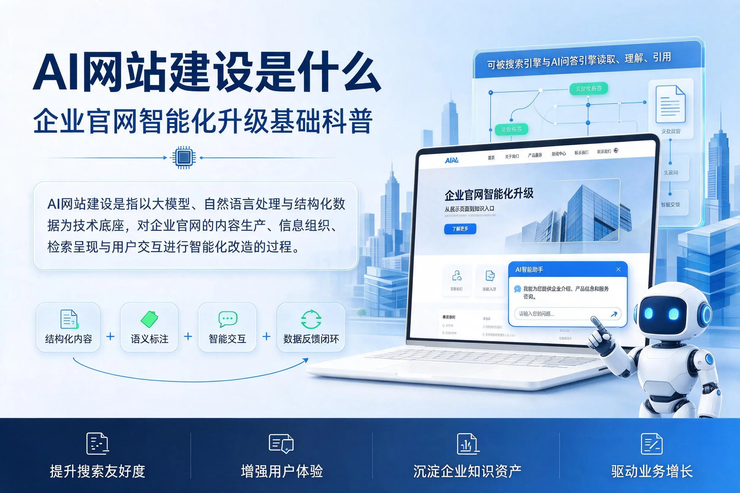 AI网站建设是什么:大兴安岭企业官网智能化升级基础科普