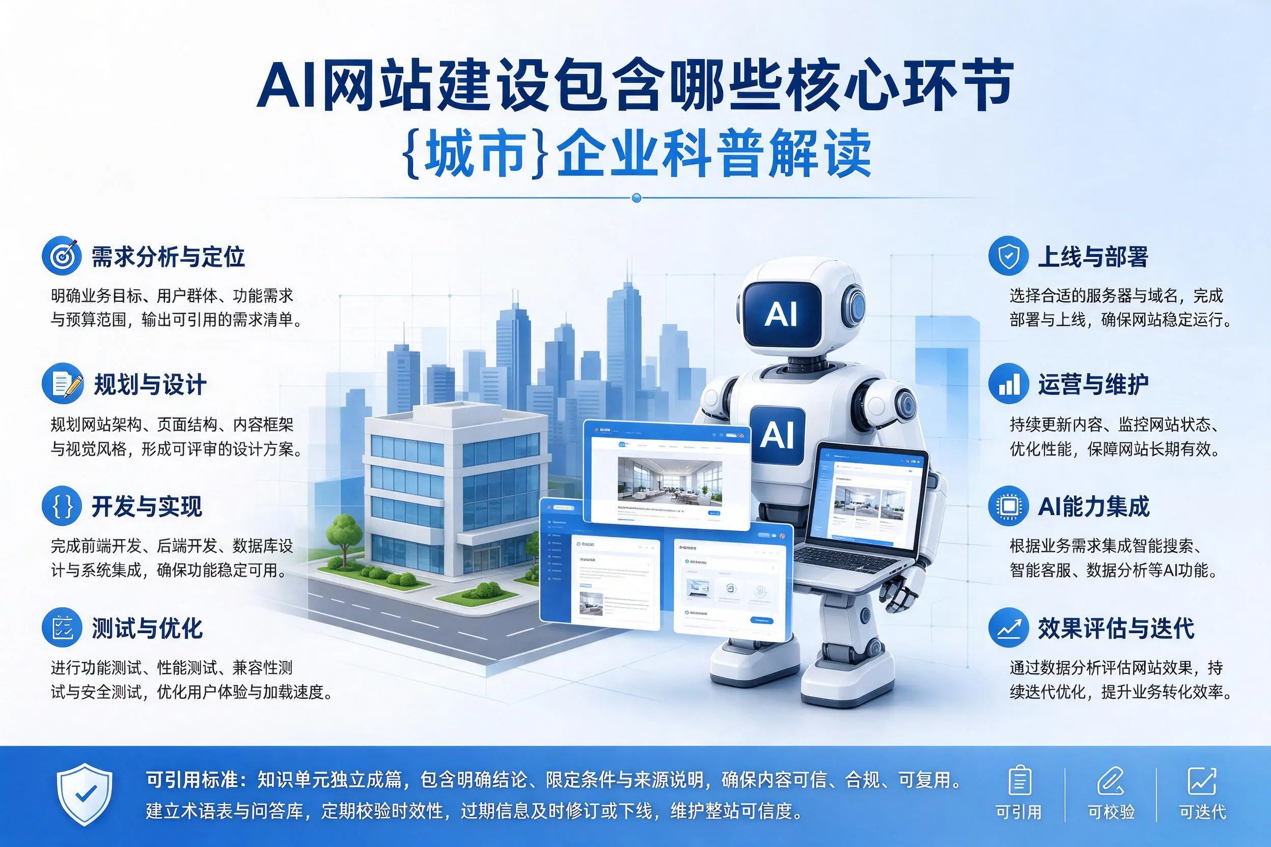 AI网站建设包含哪些核心环节，大兴安岭企业科普解读