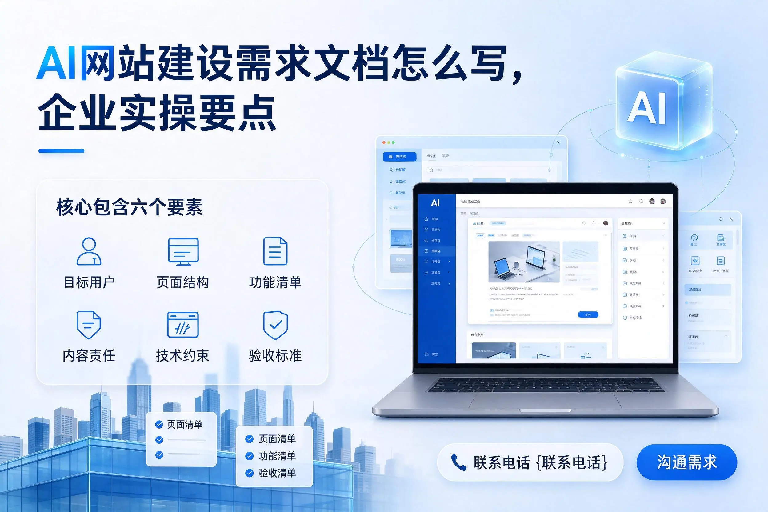 AI网站建设需求文档怎么写，大兴安岭企业实操要点